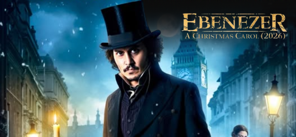 Johnny Depp como Ebenezer Scrooge no filme Ebenezer A Christmas Carol, novidade de Os lançamentos no cinema 2026.