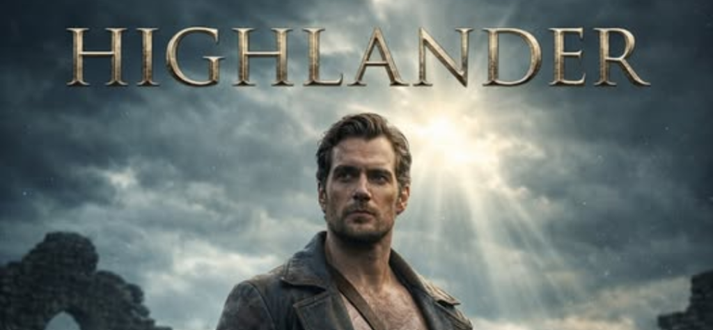 Henry Cavill protagoniza o reboot de Highlander, promessa de ação nos Lançamentos no Cinema 2026.